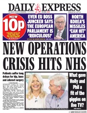 Daily Express () Newspaper Front Page for 5 July 2017