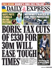 Daily Express () Newspaper Front Page for 5 July 2022