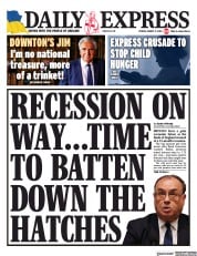 Daily Express () Newspaper Front Page for 5 August 2022
