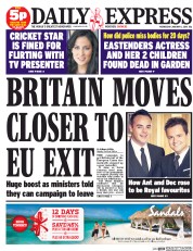 Daily Express () Newspaper Front Page for 6 January 2016
