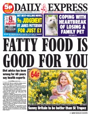 Daily Express () Newspaper Front Page for 6 March 2014