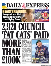 Daily Express () Newspaper Front Page for 6 April 2022