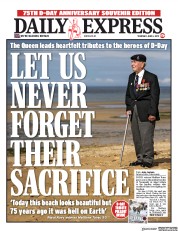 Daily Express () Newspaper Front Page for 6 June 2019