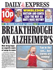 Daily Express () Newspaper Front Page for 6 July 2017