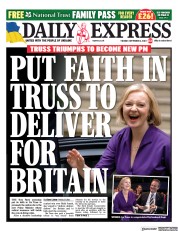 Daily Express () Newspaper Front Page for 6 September 2022