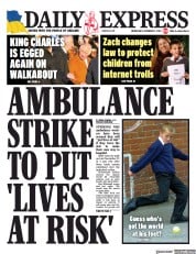 Daily Express () Newspaper Front Page for 7 December 2022
