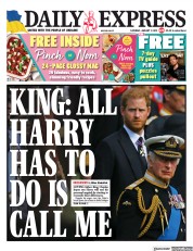 Daily Express () Newspaper Front Page for 7 January 2023