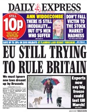 Daily Express () Newspaper Front Page for 7 February 2018
