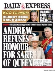 Daily Express () Newspaper Front Page for 7 February 2020