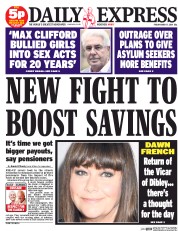 Daily Express () Newspaper Front Page for 7 March 2014