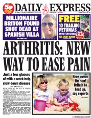 Daily Express () Newspaper Front Page for 7 April 2014