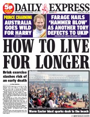 Daily Express () Newspaper Front Page for 7 April 2015