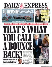 Daily Express () Newspaper Front Page for 7 May 2021