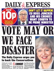 Daily Express () Newspaper Front Page for 7 June 2017