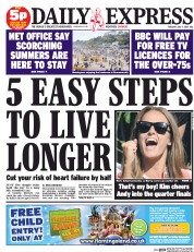 Daily Express () Newspaper Front Page for 7 July 2015