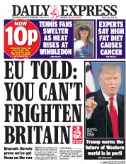 Daily Express () Newspaper Front Page for 7 July 2017