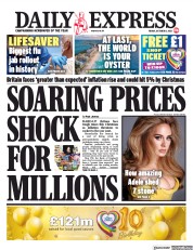 Daily Express () Newspaper Front Page for 8 October 2021