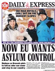 Daily Express () Newspaper Front Page for 8 March 2016