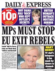Daily Express () Newspaper Front Page for 8 March 2017