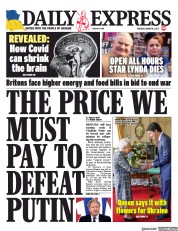 Daily Express () Newspaper Front Page for 8 March 2022