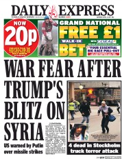 Daily Express () Newspaper Front Page for 8 April 2017