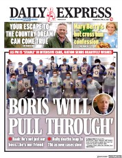 Daily Express () Newspaper Front Page for 8 April 2020