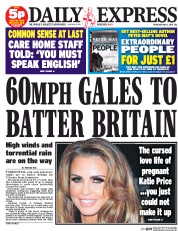 Daily Express () Newspaper Front Page for 8 May 2014