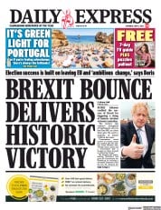 Daily Express () Newspaper Front Page for 8 May 2021