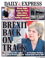 Daily Express () Newspaper Front Page for 8 June 2018