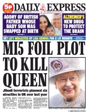 Daily Express () Newspaper Front Page for 8 September 2015