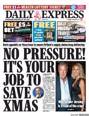 Daily Express () Newspaper Front Page for 9 October 2021