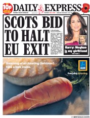 Daily Express () Newspaper Front Page for 9 November 2016