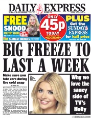 Daily Express () Newspaper Front Page for 9 January 2016