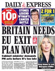 Daily Express () Newspaper Front Page for 9 March 2016