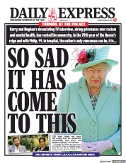 Daily Express () Newspaper Front Page for 9 March 2021