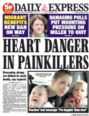 Daily Express () Newspaper Front Page for 9 April 2014