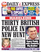 Daily Express () Newspaper Front Page for 9 September 2011