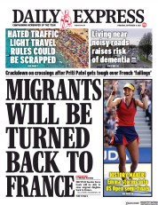 Daily Express () Newspaper Front Page for 9 September 2021