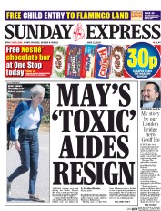 Daily Express Sunday () Newspaper Front Page for 11 June 2017