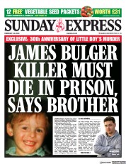 Daily Express Sunday () Newspaper Front Page for 12 February 2023