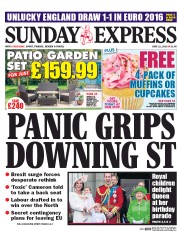 Daily Express Sunday () Newspaper Front Page for 12 June 2016