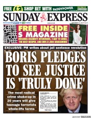 Daily Express Sunday () Newspaper Front Page for 13 September 2020