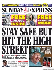 Daily Express Sunday () Newspaper Front Page for 14 June 2020