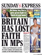 Daily Express Sunday () Newspaper Front Page for 15 September 2019