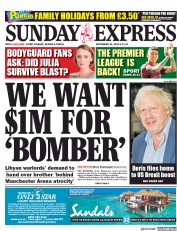 Daily Express Sunday () Newspaper Front Page for 16 September 2018