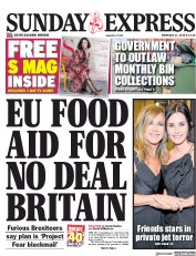 Daily Express Sunday () Newspaper Front Page for 17 February 2019