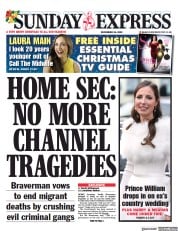 Daily Express Sunday () Newspaper Front Page for 18 December 2022