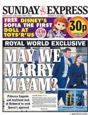 Daily Express Sunday () Newspaper Front Page for 18 September 2016
