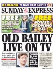 Daily Express Sunday () Newspaper Front Page for 20 March 2016
