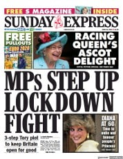 Daily Express Sunday () Newspaper Front Page for 20 June 2021